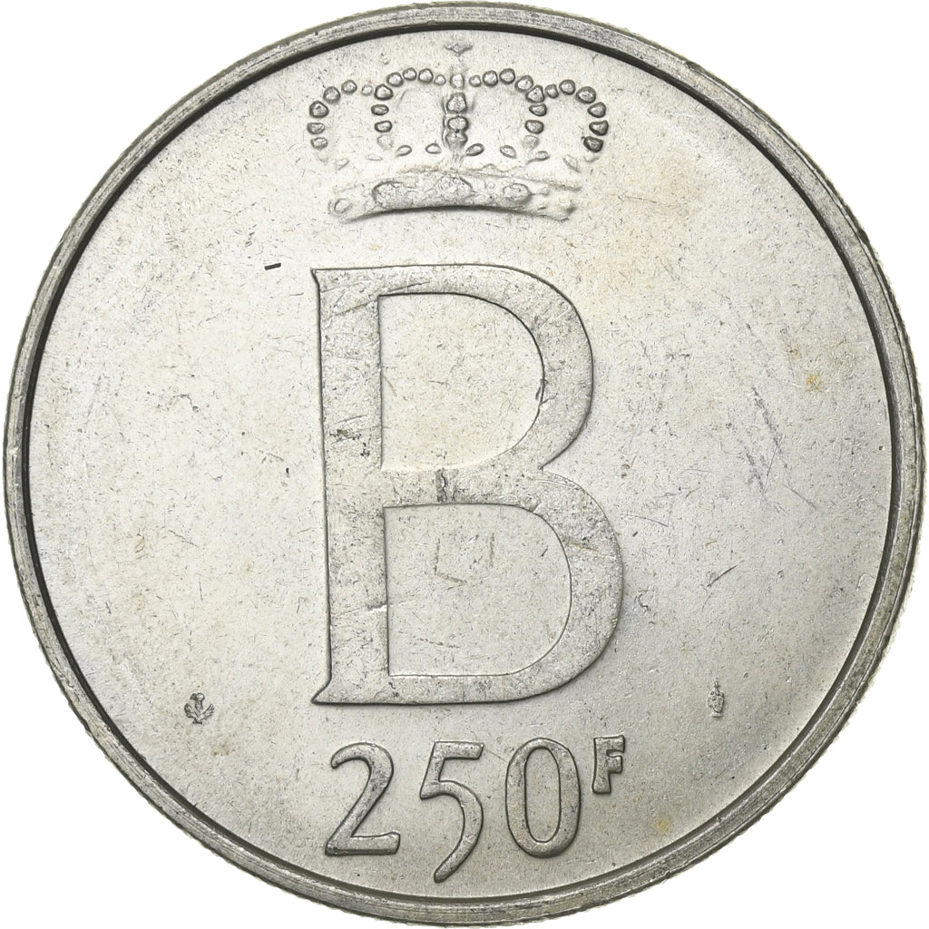 België, 250 Francs, 250 Frank, 1976, Zilver, ZF, KM:157.1