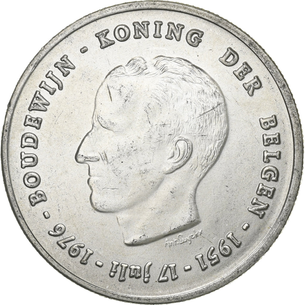 Coin, Belgium, 250 Francs, 250 Frank, 1976, Brussels, EF(40-45), Silver