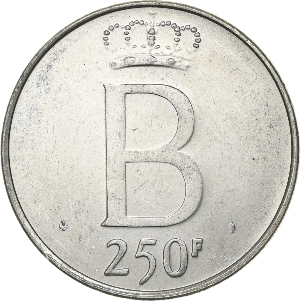 Coin, Belgium, 250 Francs, 250 Frank, 1976, Brussels, EF(40-45), Silver