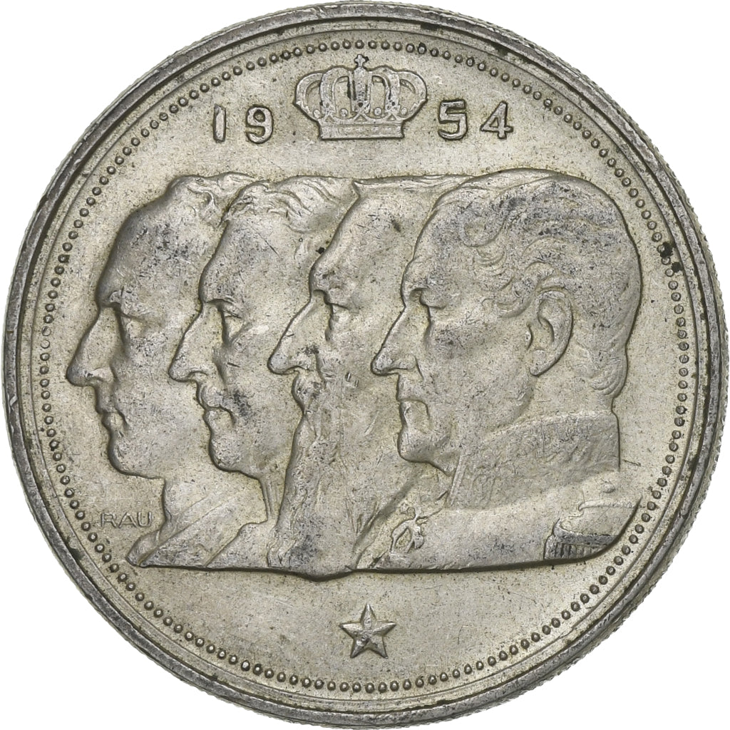 Belgium, 100 Francs, 100 Frank, 1954, Silver, VF(30-35), KM:138