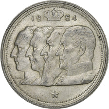 Belgium, 100 Francs, 100 Frank, 1954, Silver, VF(30-35), KM:138