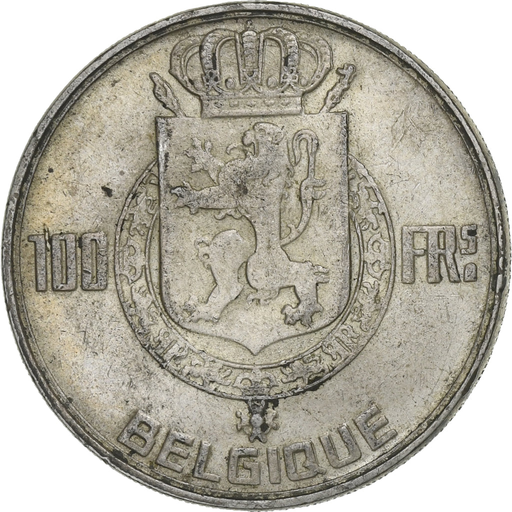 Belgium, 100 Francs, 100 Frank, 1954, Silver, VF(30-35), KM:138