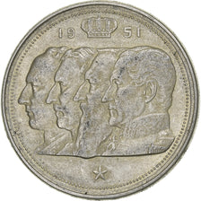 Belgium, 100 Francs, 100 Frank, 1951, Silver, VF(30-35), KM:139.1