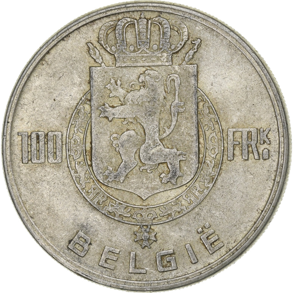 Belgium, 100 Francs, 100 Frank, 1951, Silver, VF(30-35), KM:139.1