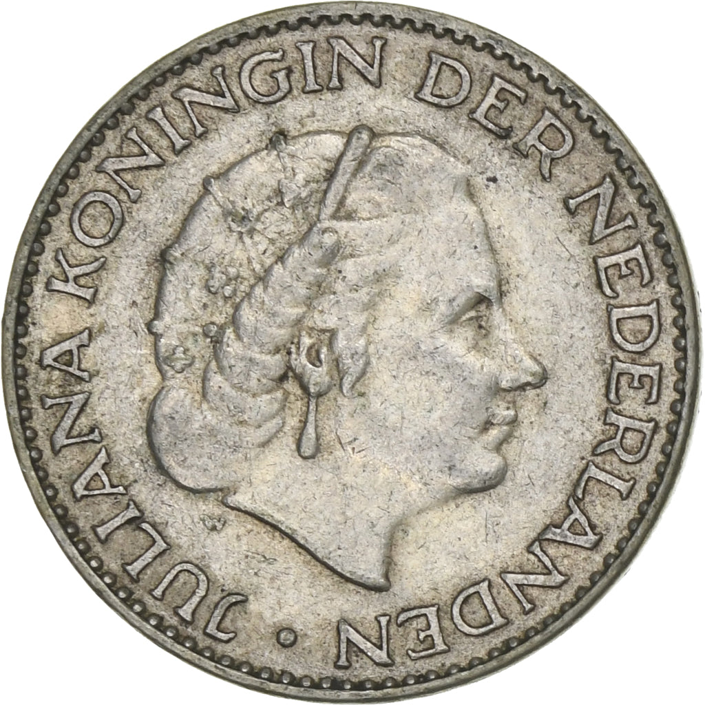 Holandia, Juliana, Gulden, 1957, Srebro, EF(40-45), KM:184