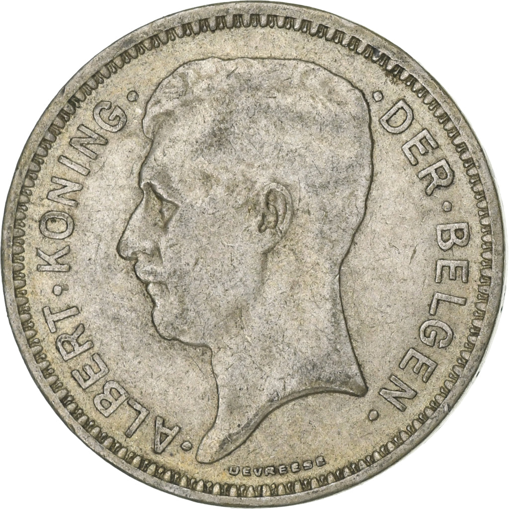 Belgio, 20 Francs, 20 Frank, 1934, Argento, MB, KM:104.1