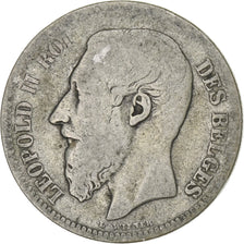 Belgio, Leopold II, 2 Francs, 1867, Brussels, Argento, B+, KM:30.1