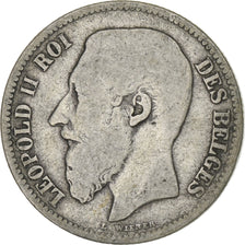 Belgien, Leopold II, 2 Francs, 1867, Brussels, Silber, SGE+, KM:30.1