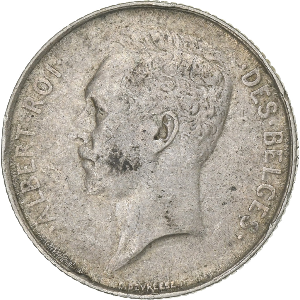 Belgium, Albert I, Franc, 1913, Silver, VF(20-25), KM:72