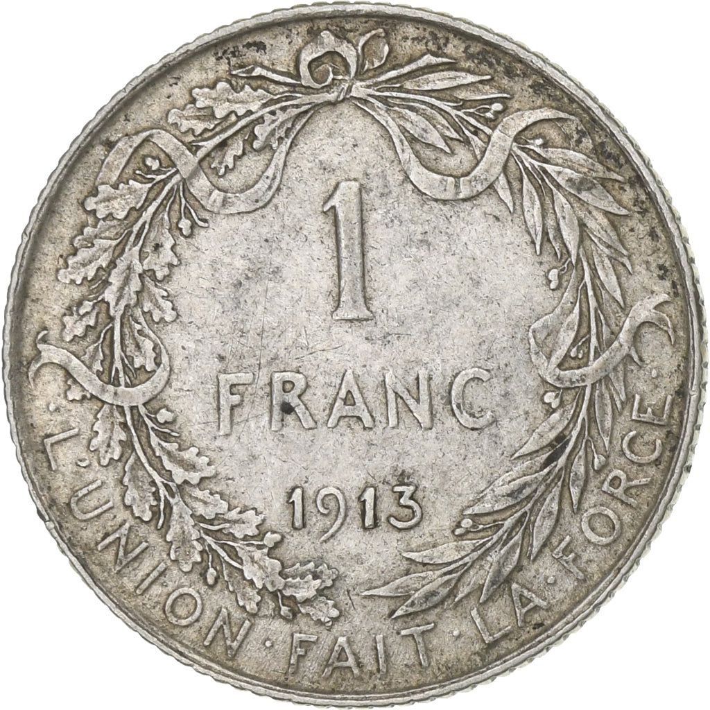 Belgium, Albert I, Franc, 1913, Silver, VF(20-25), KM:72
