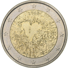 Finland, 2 Euro, Human Rights, 2008, Bi-Metallic, AU(55-58), KM:143