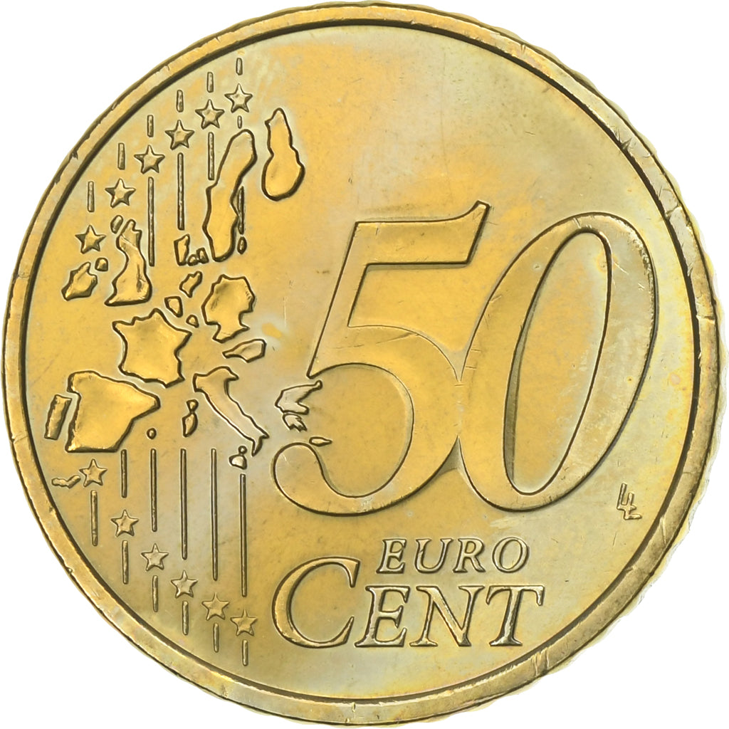 Monaco, Rainier III, 50 Euro Cent, 2002, Paris, Brass, MS(64), Gadoury:MC177