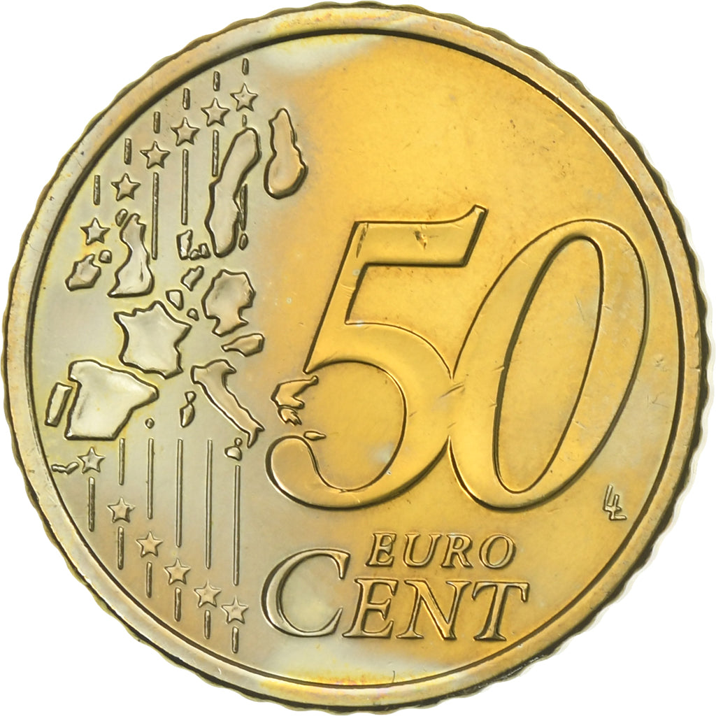 Finlandia, 50 Euro Cent, 2001, Vantaa, SC, Latón, KM:103