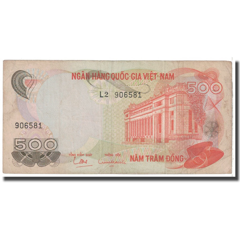 Billet, South Viet Nam, 500 D<ox>ng, KM:28a, TTB