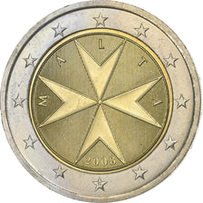 Malta, 2 Euro, 2008, Paris, MS(64), Bi-Metallic, KM:132