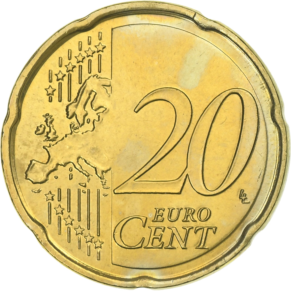 Malta, 20 Euro Cent, 2008, Paris, SC+, Latón, KM:129
