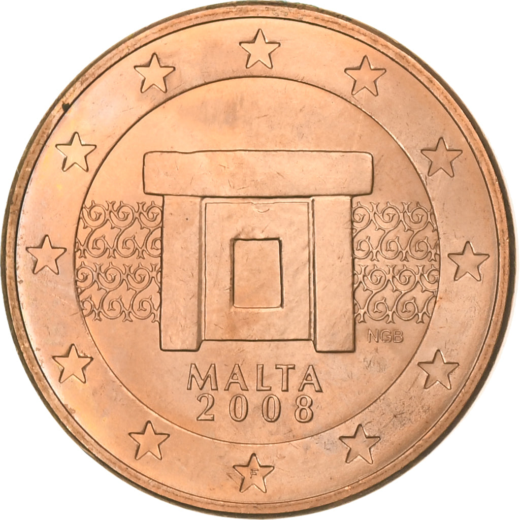 Malta, 5 Euro Cent, 2008, Paris, MS(64), Copper Plated Steel, KM:127