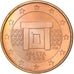 Malta, Euro Cent, 2008, Paris, MS(63), Copper Plated Steel, KM:125