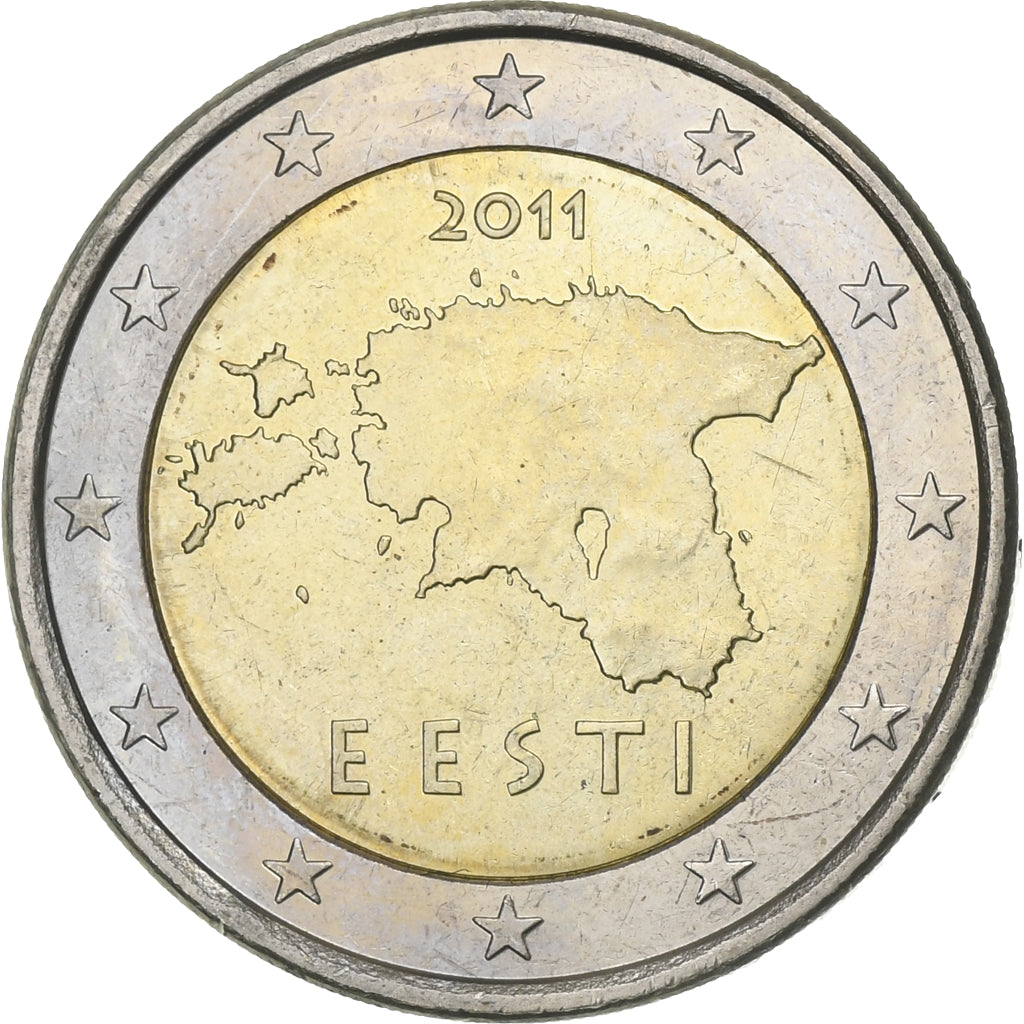 Estonia, 2 Euro, 2011, Vantaa, MS(63), Bi-Metallic, KM:68