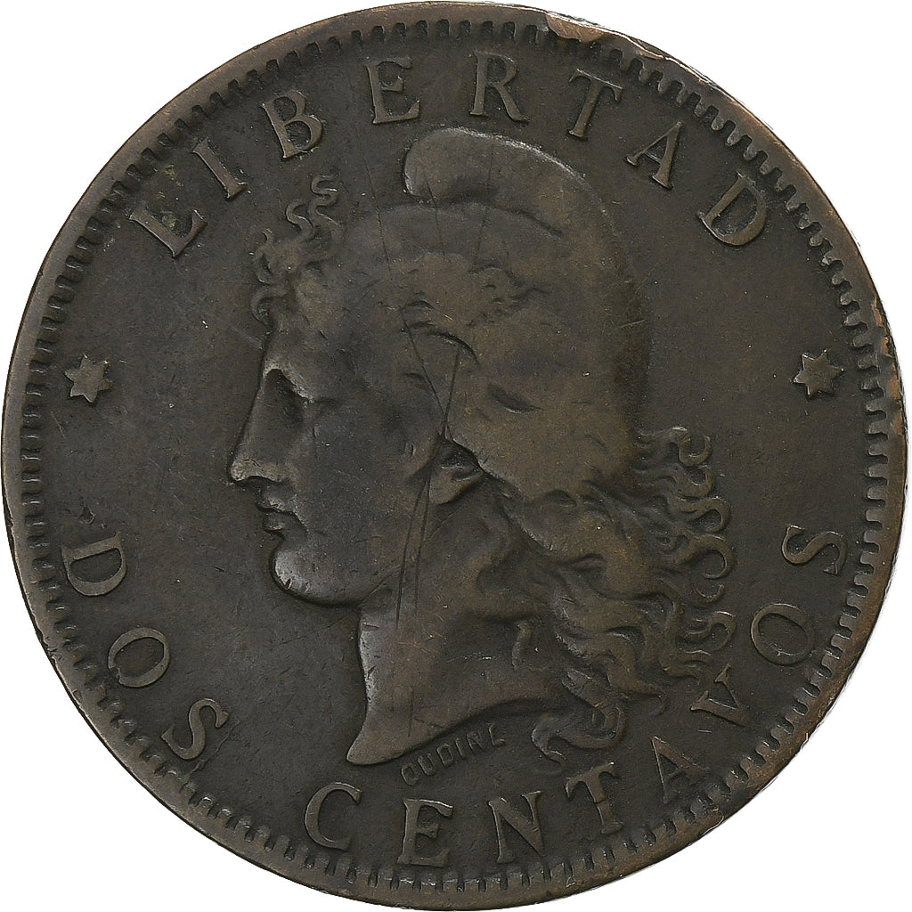 Moeda, Argentina, 2 Centavos, 1891, EF(40-45), Bronze, KM:33