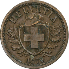 Coin, Switzerland, 2 Rappen, 1875, Bern, EF(40-45), Bronze, KM:4.1