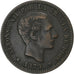 Spain, Alfonso XII, 5 Centimos, 1879, Madrid, Bronze, EF(40-45), KM:674