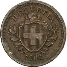 Switzerland, Rappen, 1902, Bern, Bronze, VF(20-25), KM:3.2