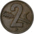 Moneda, Suiza, 2 Rappen, 1951, Bern, BC+, Bronce, KM:47
