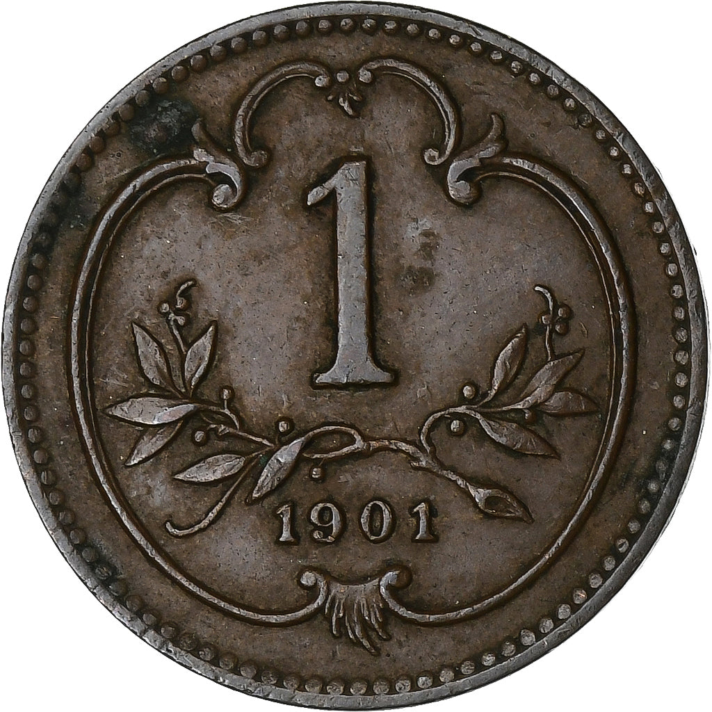 Austria, Franz Joseph I, Heller, 1901, AU(50-53), Bronze, KM:2800