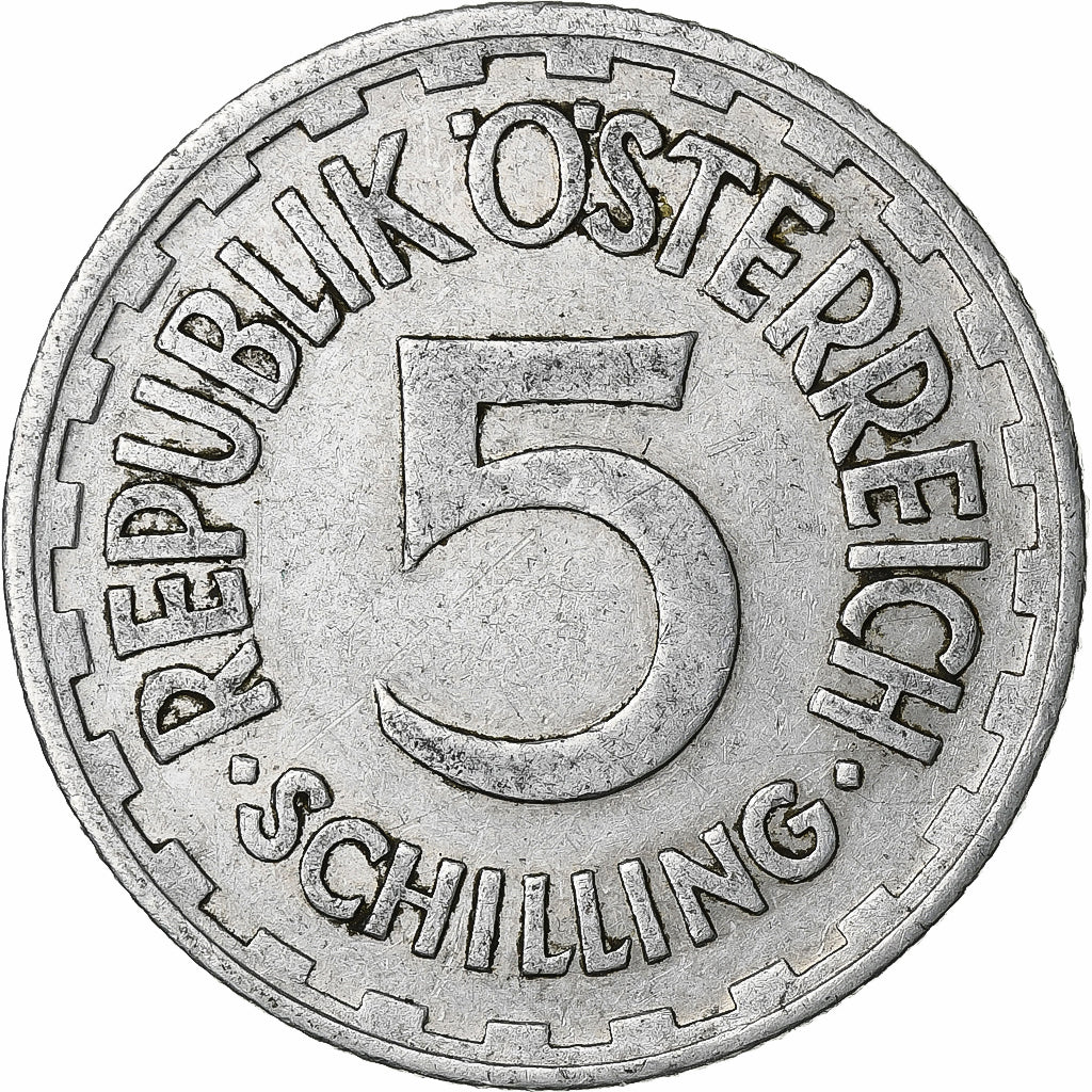 Coin, Austria, 5 Schilling, 1952, EF(40-45), Aluminum, KM:2879
