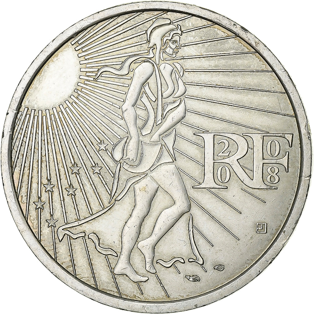 Frankreich, 15 Euro, Semeuse, 2008, VZ, Silber, Gadoury:EU288, KM:1535
