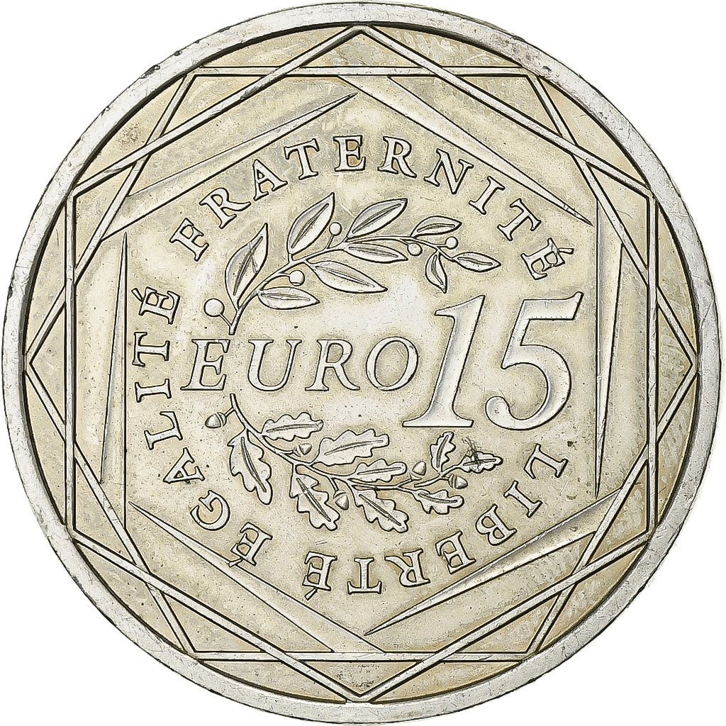 Frankreich, 15 Euro, Semeuse, 2008, VZ, Silber, Gadoury:EU288, KM:1535