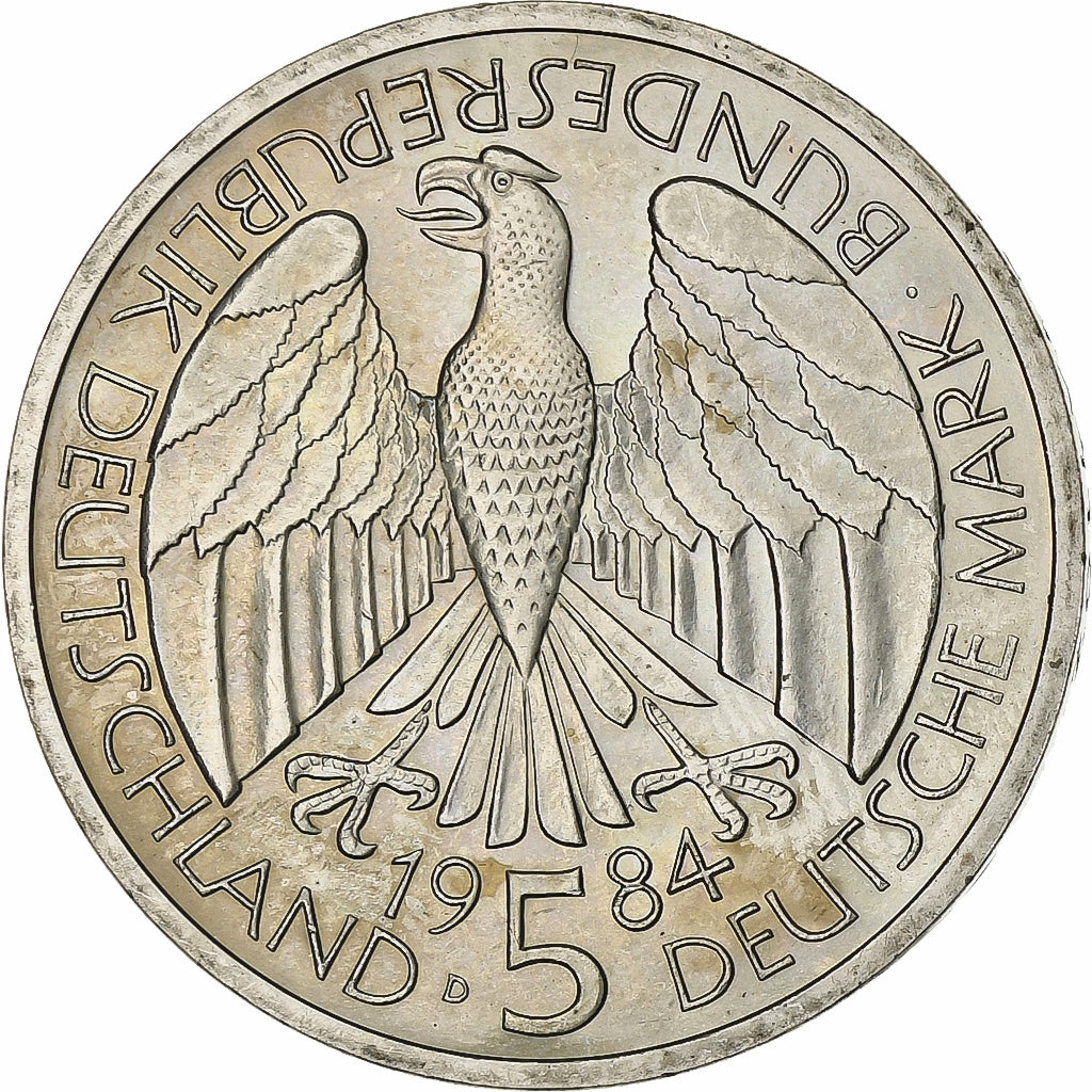 GERMANY - FEDERAL REPUBLIC, 5 Mark, 1984, Munich, Germany, AU(55-58), KM:160