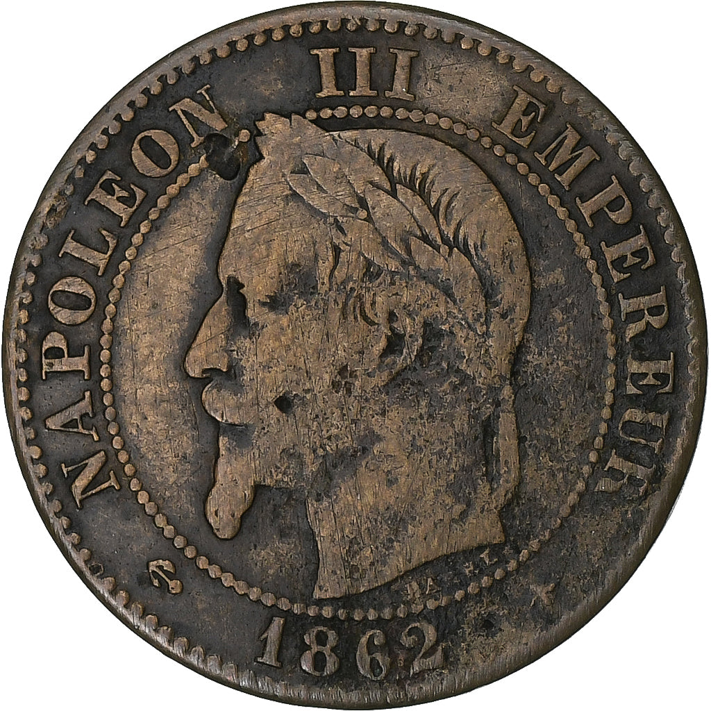 Moneta, Francja, Napoleon III, Napoléon III, 2 Centimes, 1862, Paris