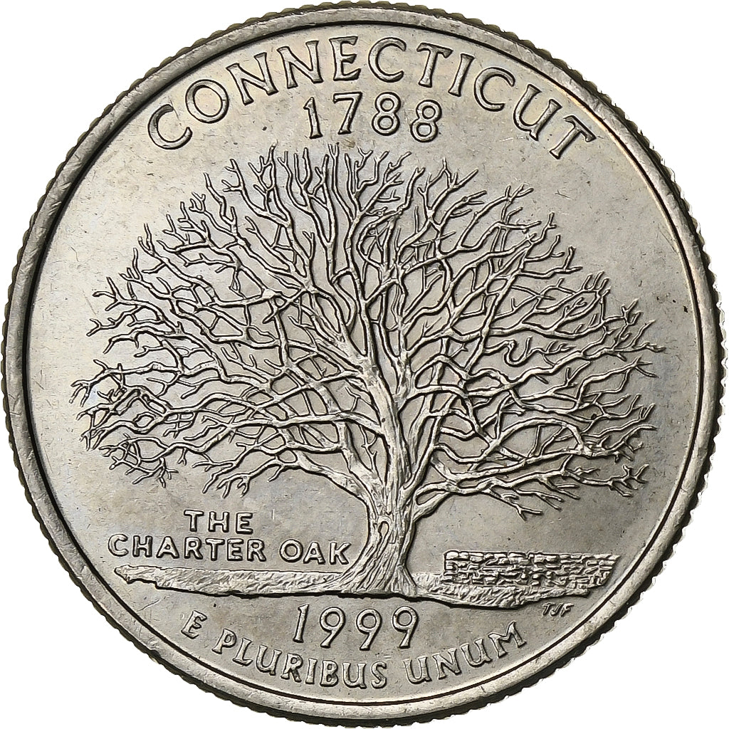 Stati Uniti, Quarter, 1999, Denver, Rame ricoperto in rame-nichel, SPL+, KM:297