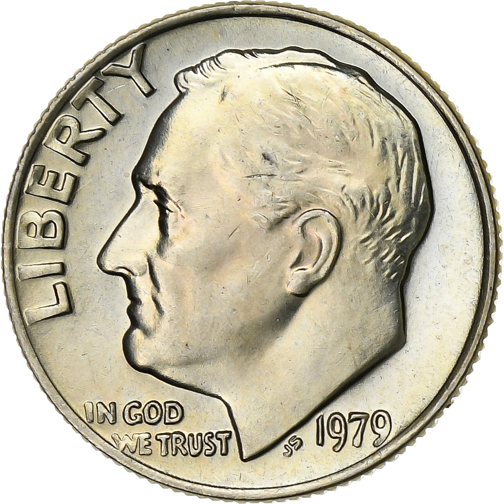 Estados Unidos da América, Dime, Roosevelt Dime, 1979, U.S. Mint, Cobre