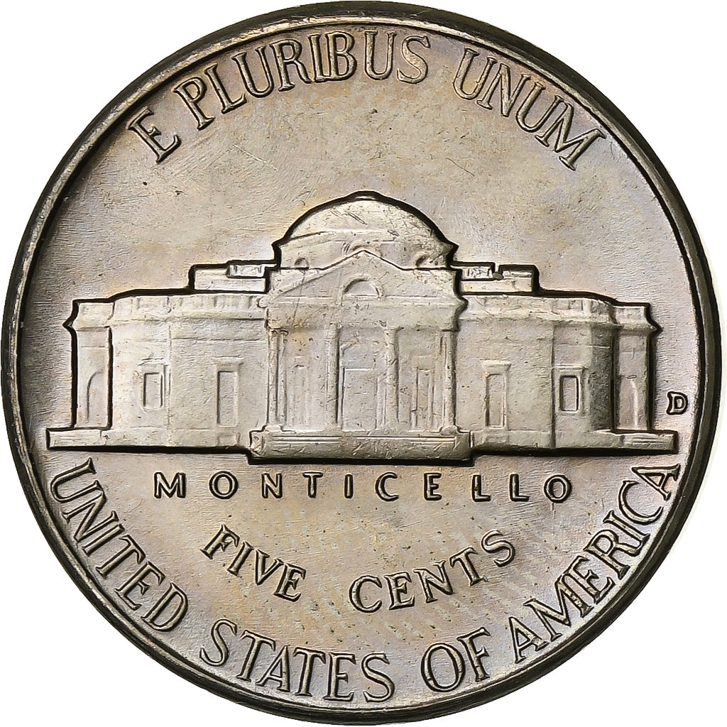 Verenigde Staten, 5 Cents, Jefferson Nickel, 1956, U.S. Mint, Cupro-nikkel, UNC