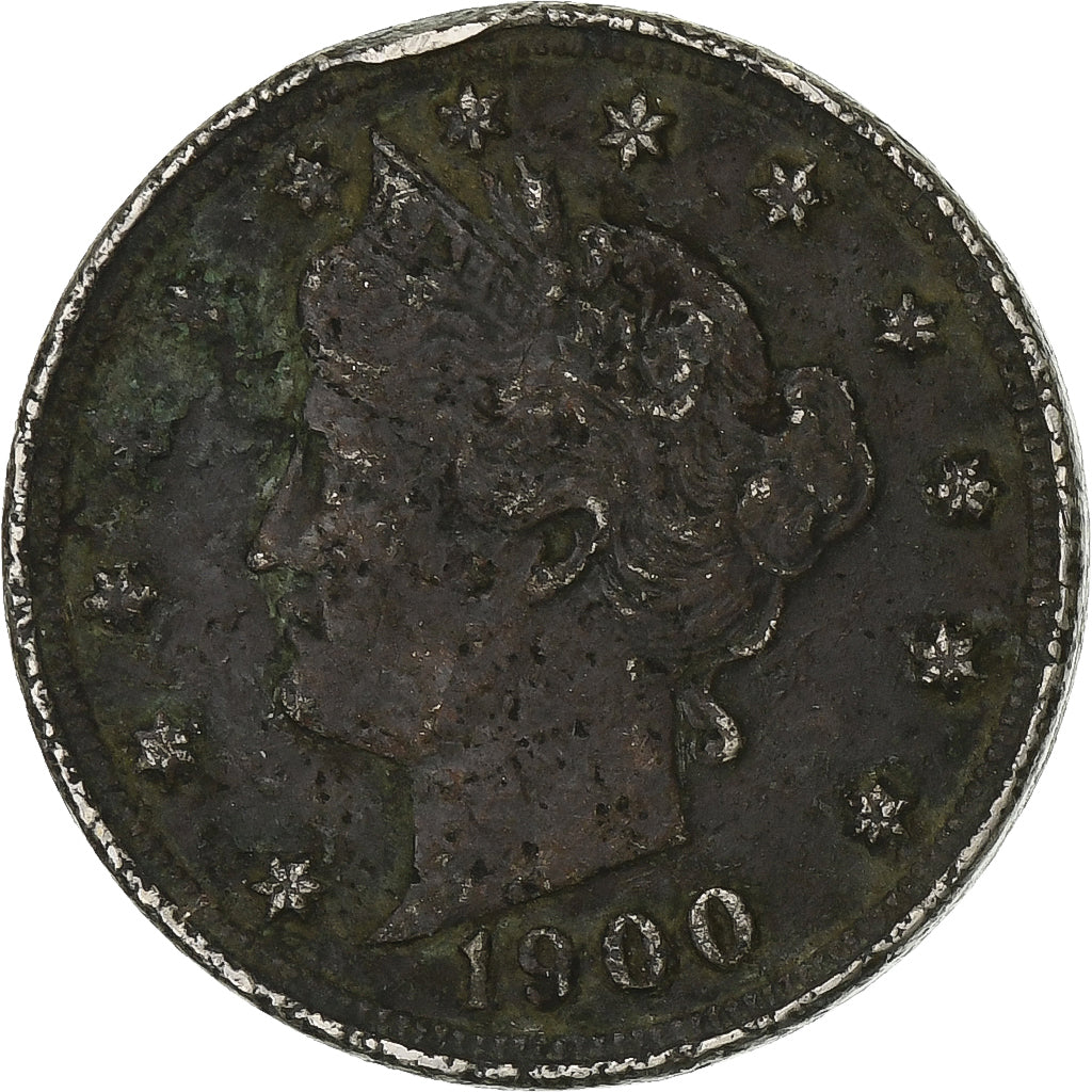 United States, 5 Cents, Liberty Nickel, 1900, U.S. Mint, Copper-nickel