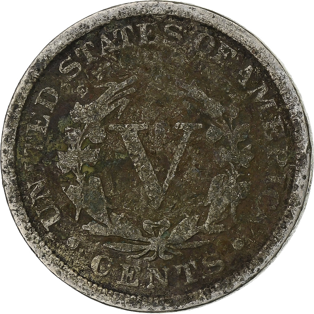 Estados Unidos, 5 Cents, Liberty Nickel, 1910, U.S. Mint, Cobre - níquel, BC