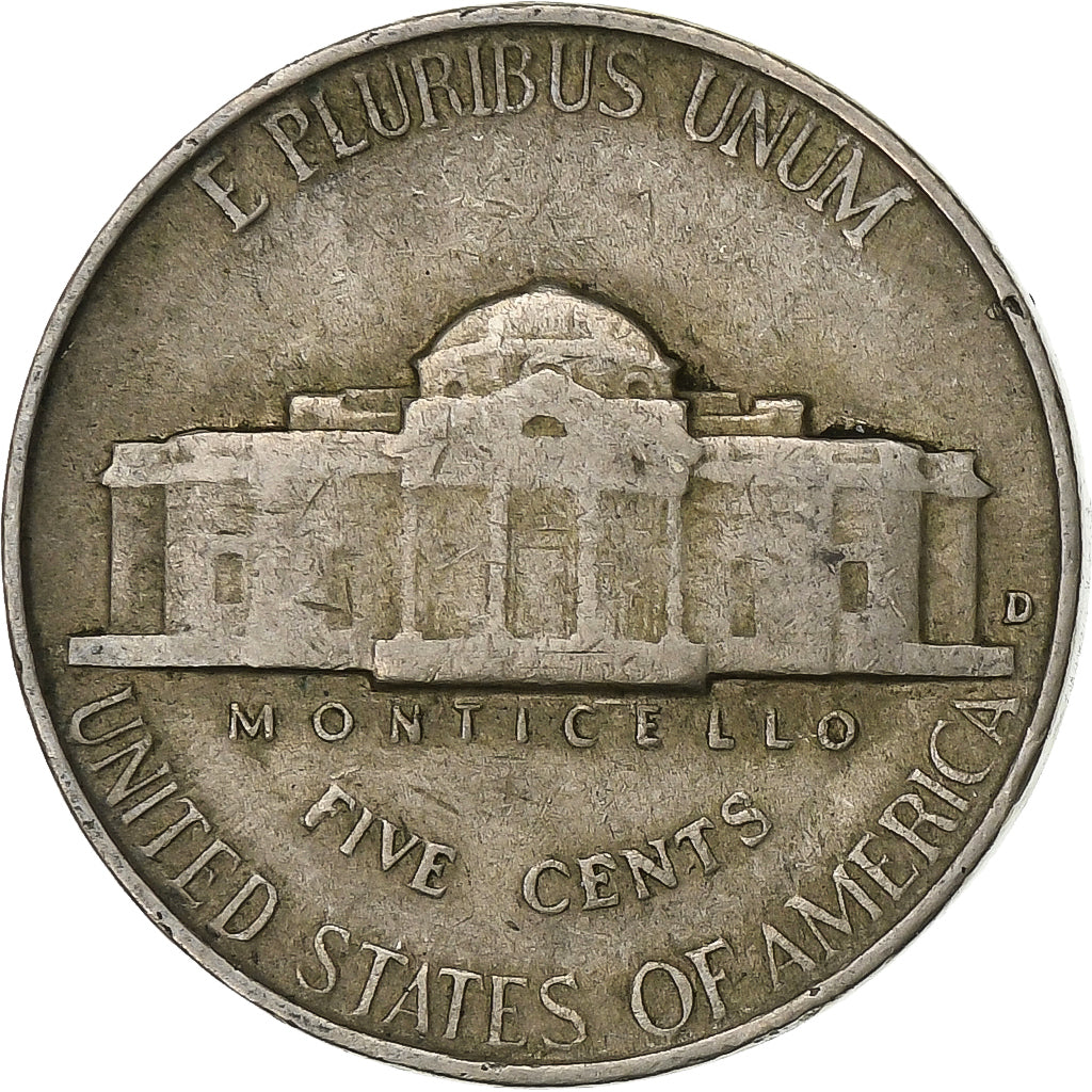USA, 5 Cents, Jefferson Nickel, 1946, Philadelphia, Miedź-Nikiel, EF(40-45)