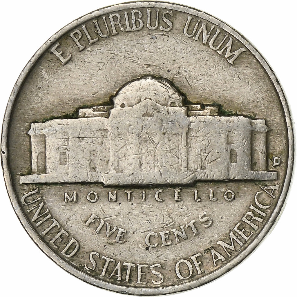 Estados Unidos, 5 Cents, Jefferson Nickel, 1953, Denver, Cobre - níquel, MBC