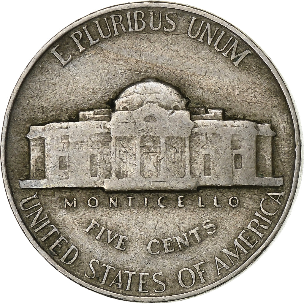 United States, 5 Cents, Jefferson Nickel, 1954, U.S. Mint, Copper-nickel