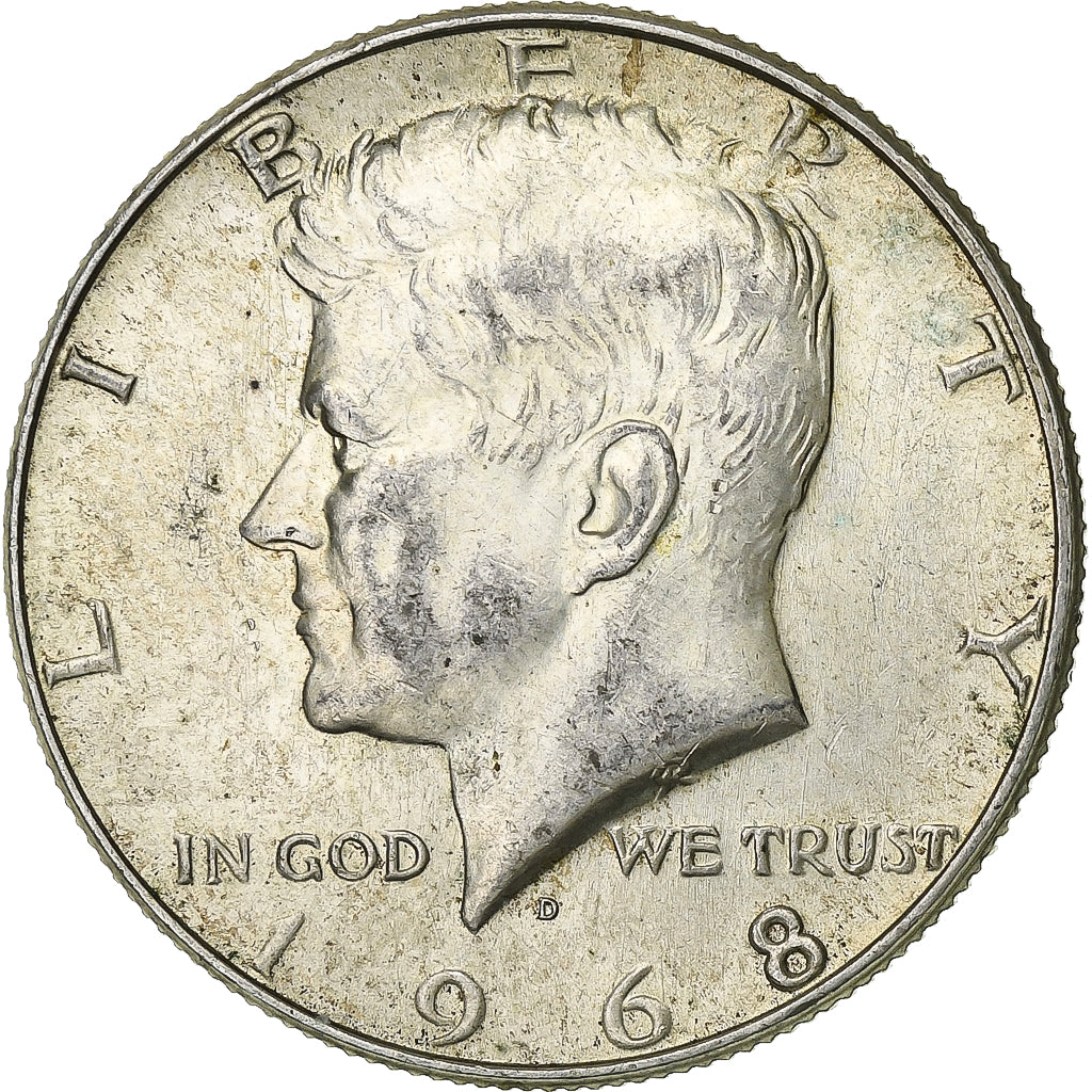 Estados Unidos, Half Dollar, Kennedy Half Dollar, 1968, U.S. Mint, Plata, EBC