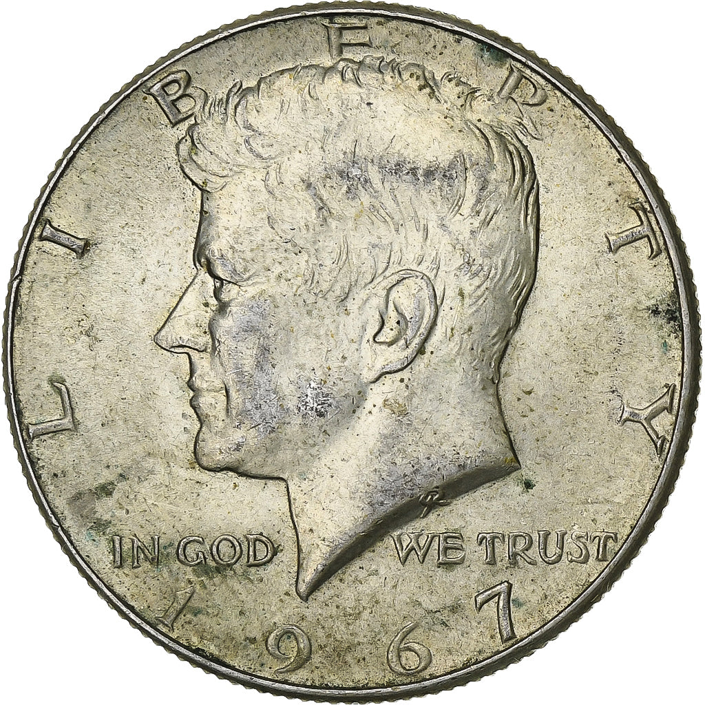 USA, Half Dollar, Kennedy Half Dollar, 1967, U.S. Mint, Srebro, AU(55-58)