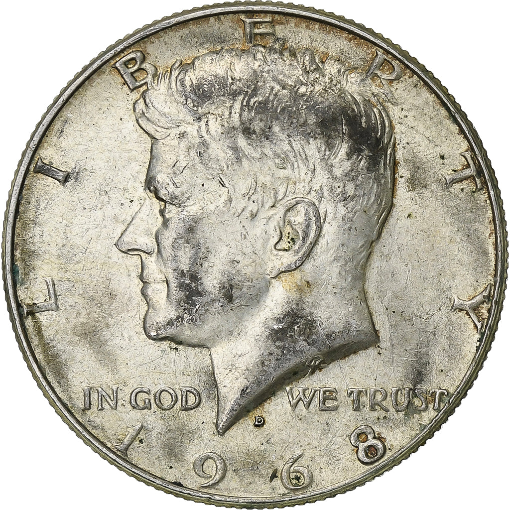 United States, Half Dollar, Kennedy Half Dollar, 1968, U.S. Mint, Silver