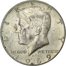 United States, Half Dollar, Kennedy Half Dollar, 1969, U.S. Mint, Silver