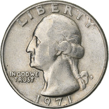 United States, Quarter, Washington Quarter, 1971, Denver, Copper-Nickel Clad