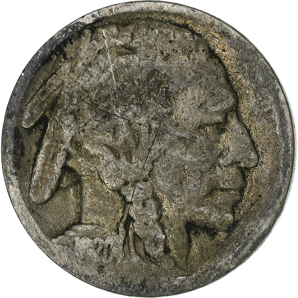 USA, 5 Cents, Buffalo Nickel, 1920, U.S. Mint, Miedź-Nikiel, VG(8-10), KM:134