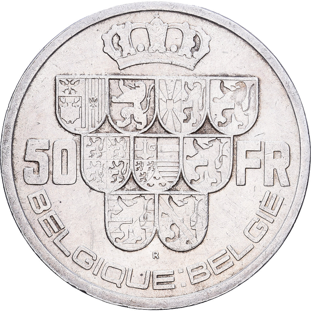 België, Leopold III, 50 Francs, 50 Frank, 1939, Brussels, Zilver, ZF, KM:72
