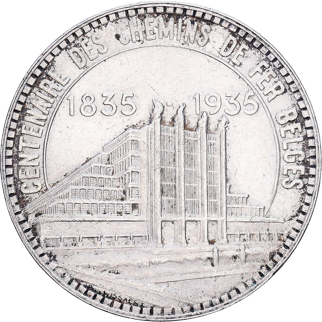 Belgium, 50 Francs, Exposition Universelle, 100 ans des chemins de fer belges